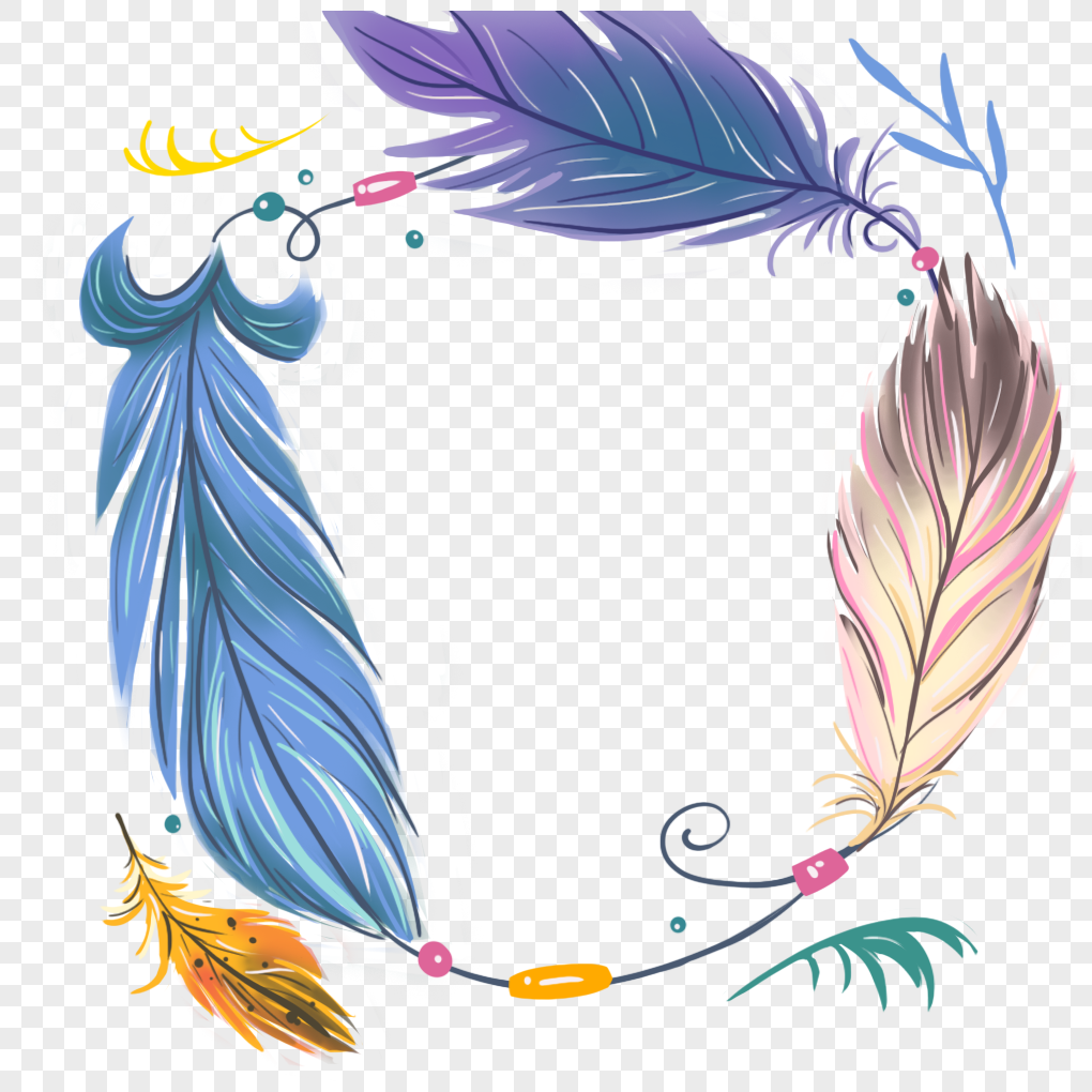 Feather Border, Feather Crown, Floating, Border PNG Free Download And ...