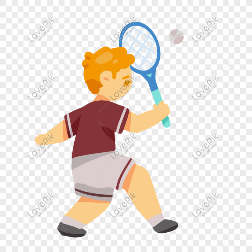 Olympic Tennis, Playing Tennis, Boy Cartoon, Ball Light PNG White ...