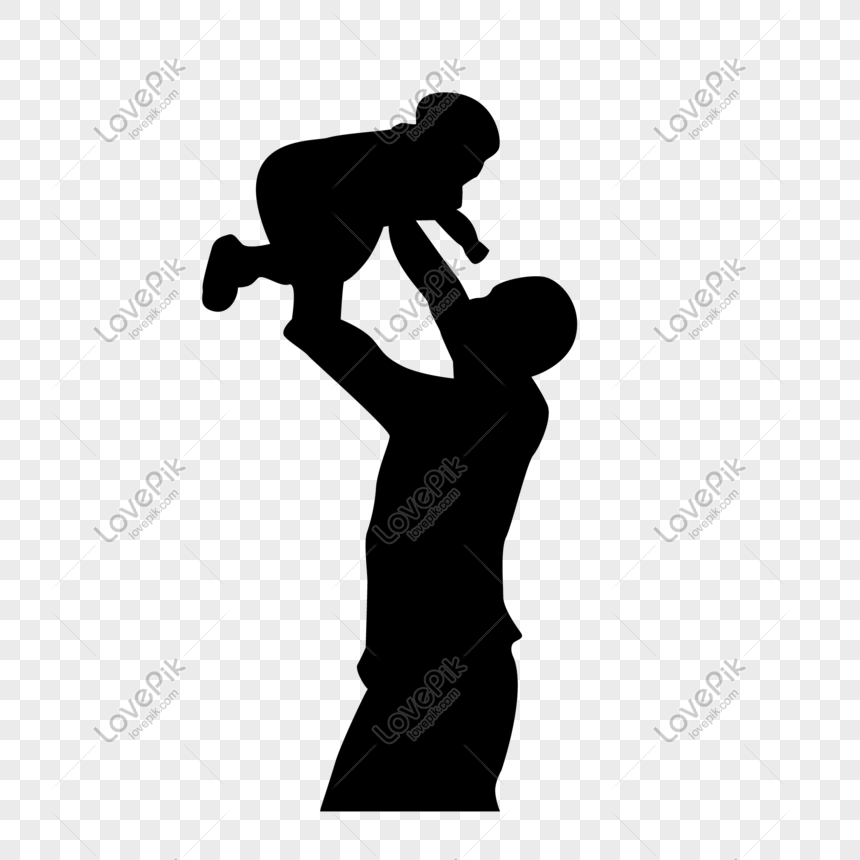 Fathers day father picking up child silhouette png image_picture free ...