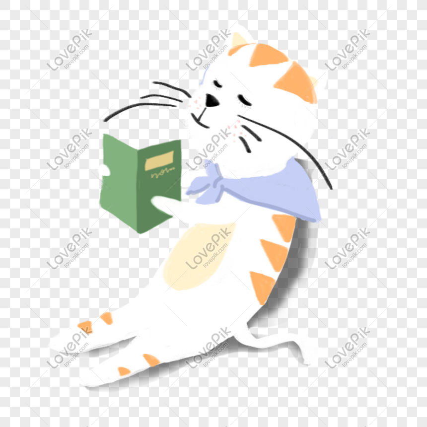 Elemen Buku Bacaan Kucing Comel Ditarik Tangan Gambar Unduh Gratis Imej 401311557 Format Psd My Lovepik Com