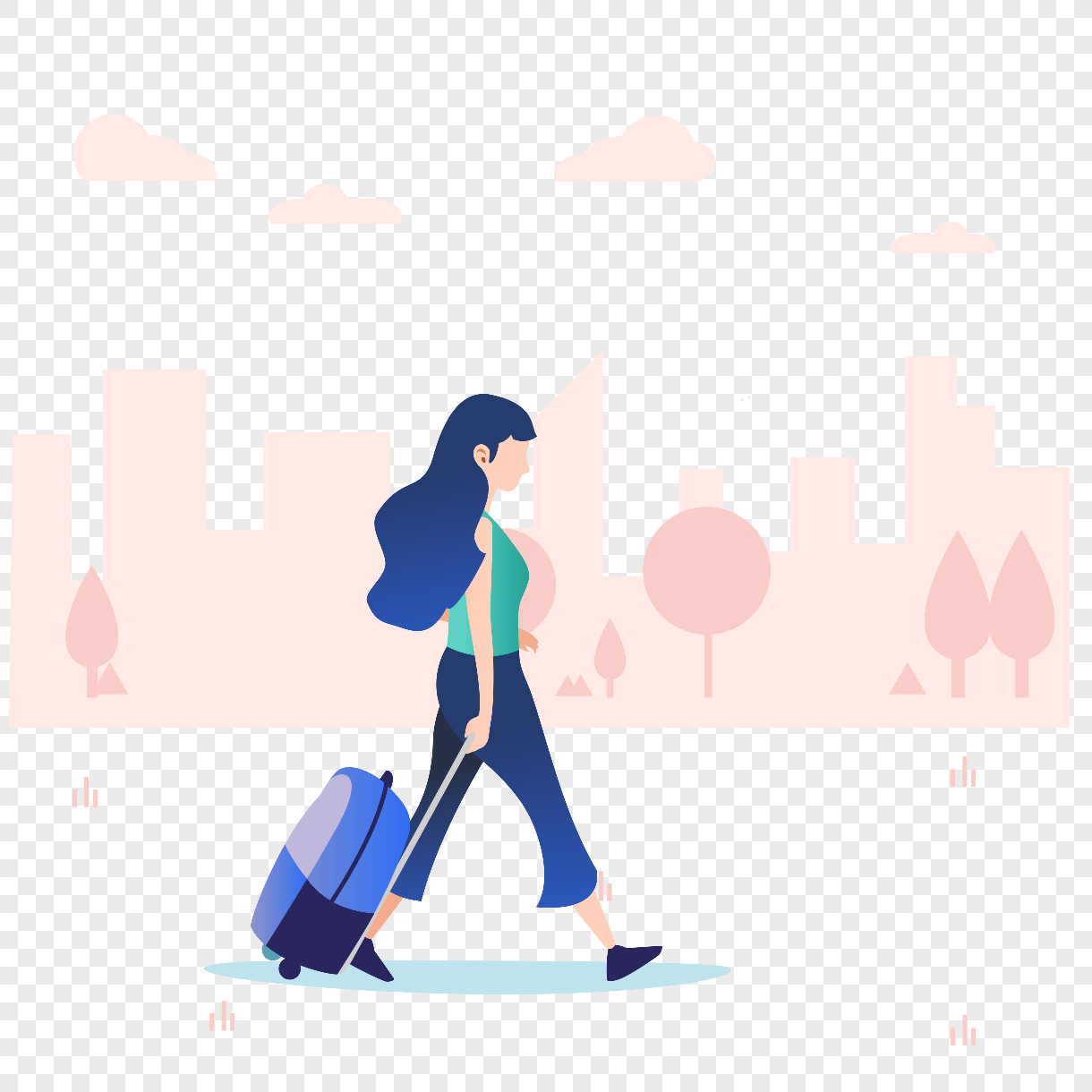 Travel icon free vector illustration material, material, icon, free materials png hd transparent image