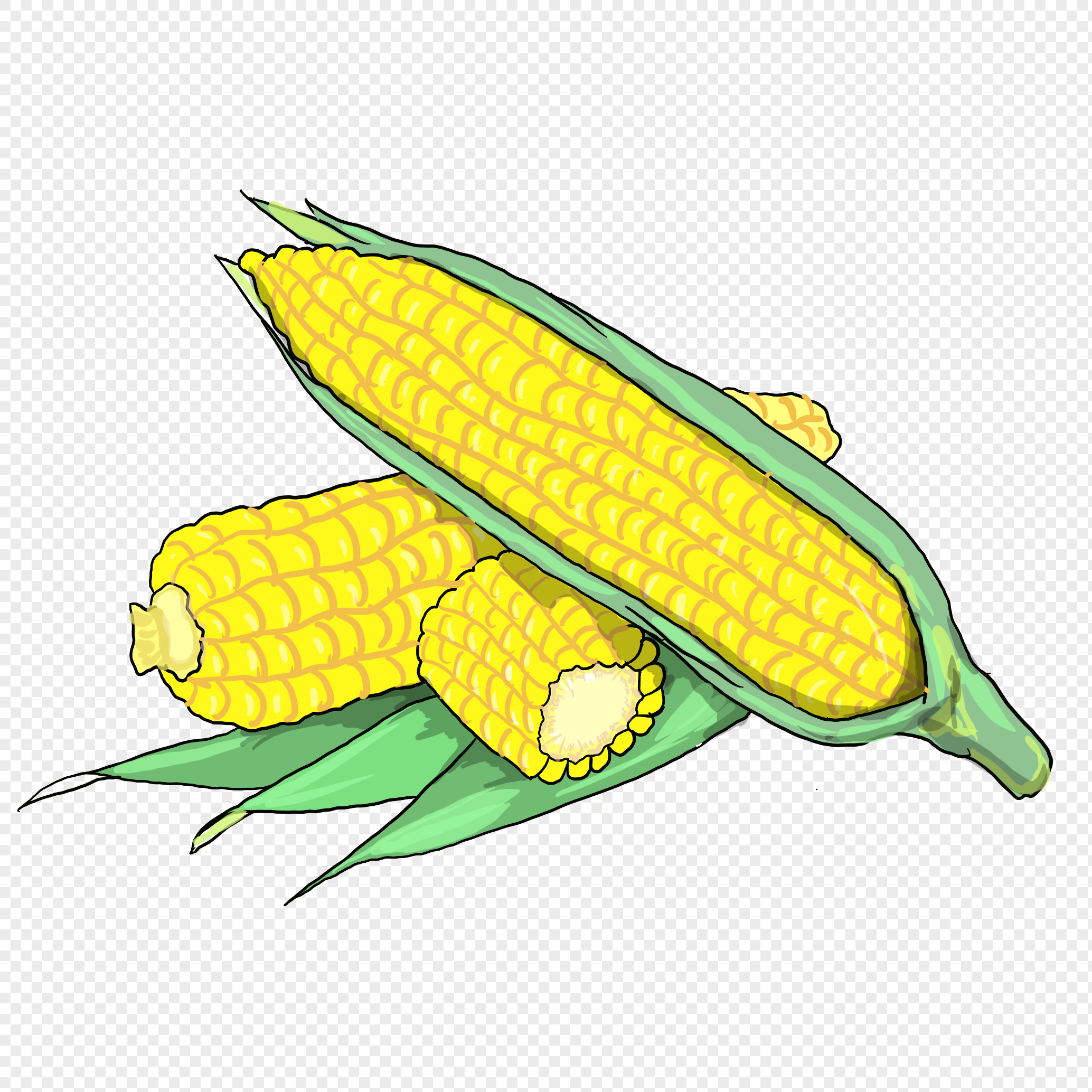 Как нарисовать кукурузу