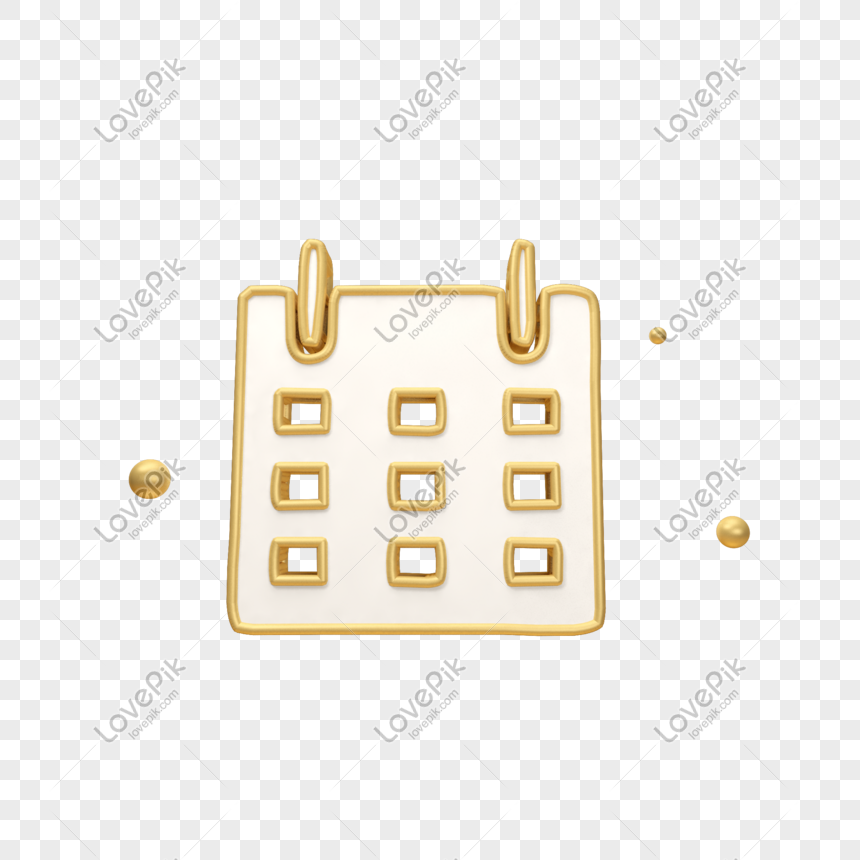 Golden Stereo Calendar Icon Png Image Picture Free Download 401316373 Lovepik Com