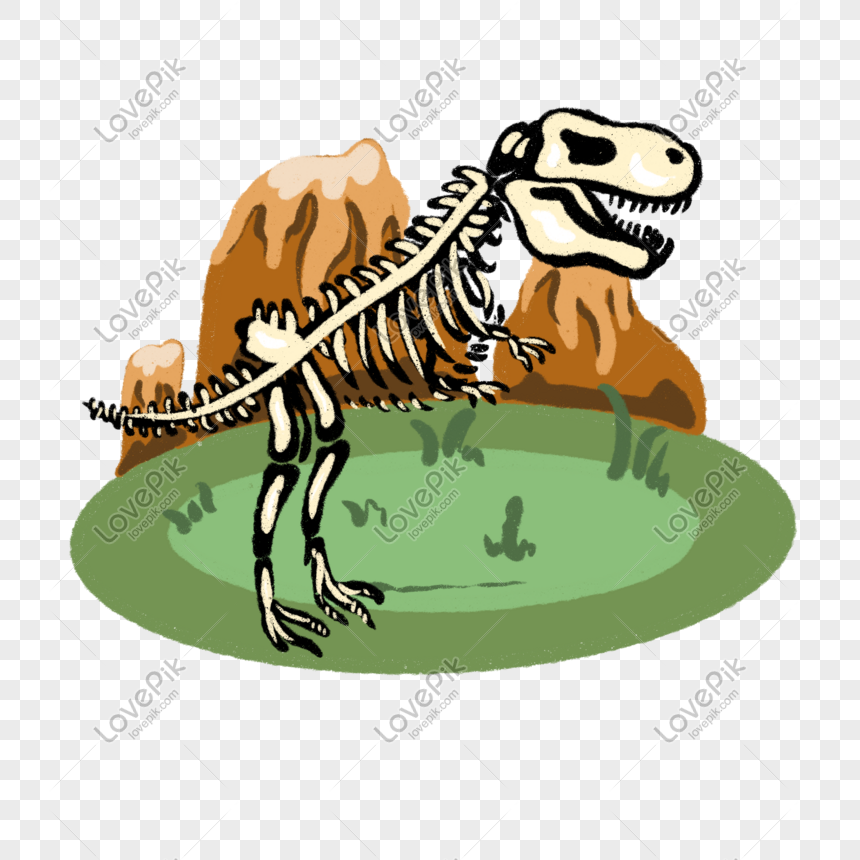 Ilustración De Fósil De Tiranosaurio De Dibujos Animados PNG Imágenes  Gratis - Lovepik