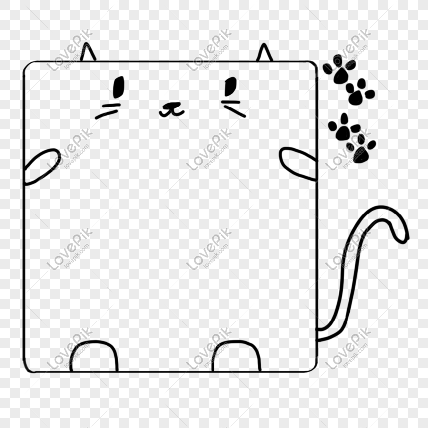 Cat Border PNG Image & PSD File Free Download - Lovepik | 401320143