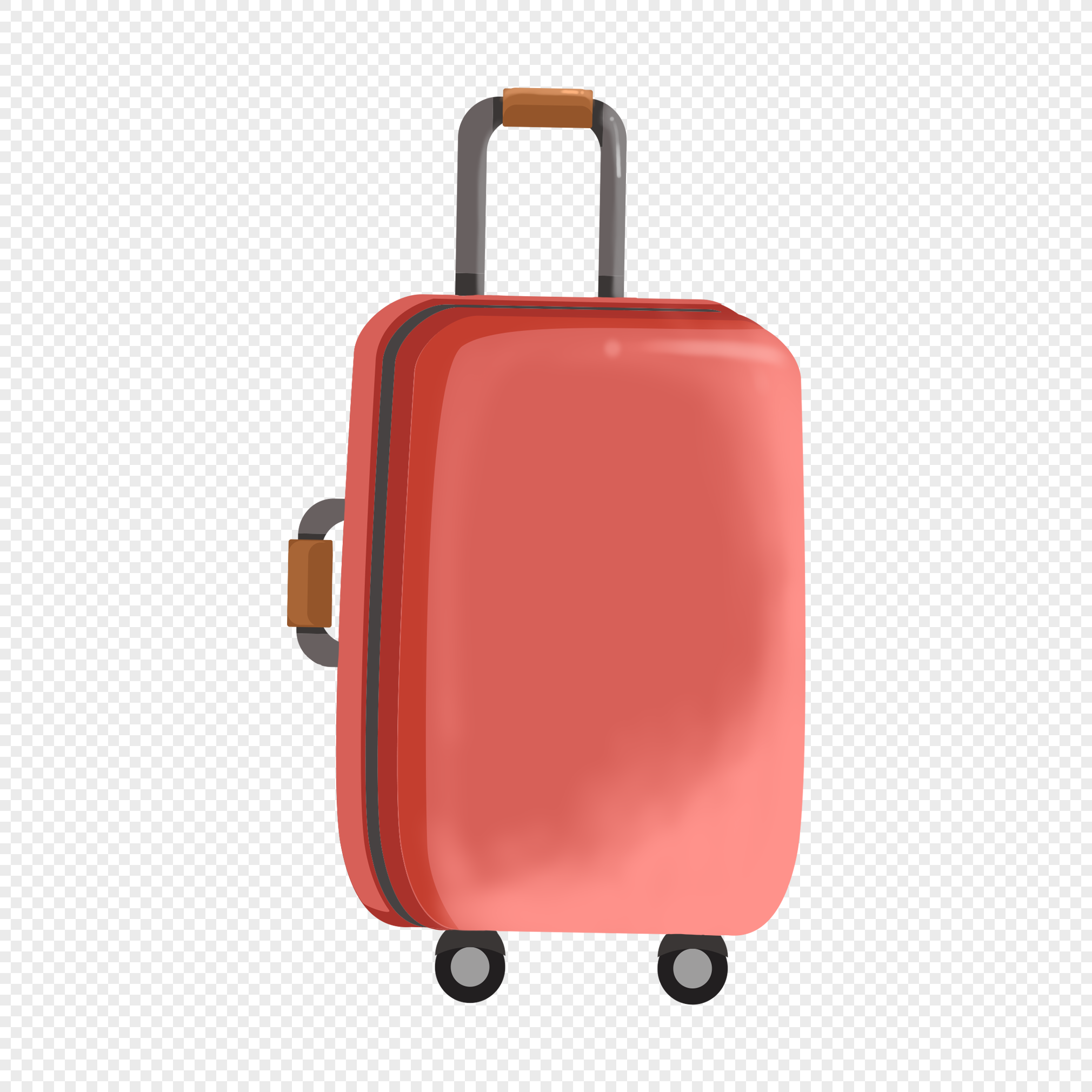 Красный чемодан мультяшный