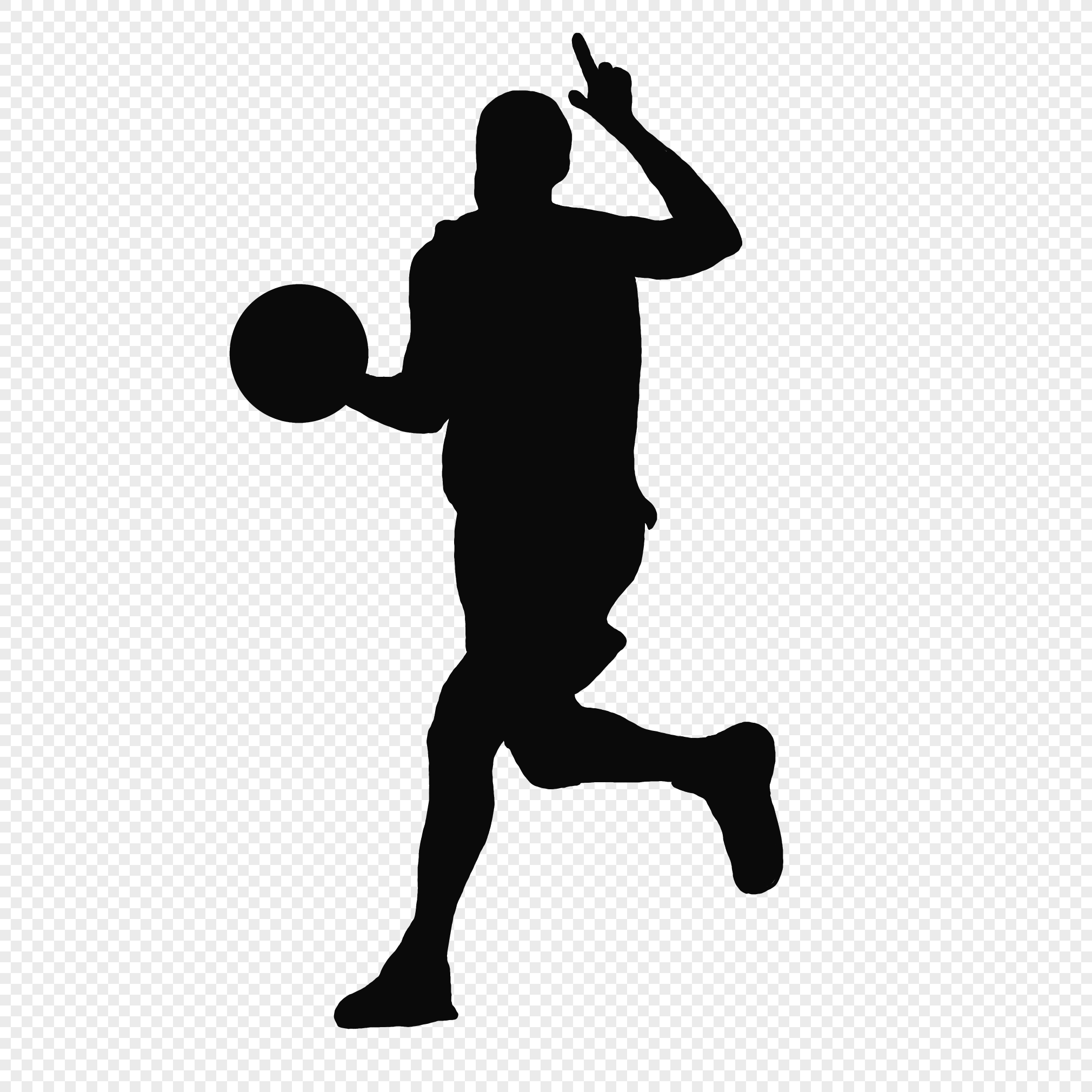 Basketball conductor passing silhouette, basketball, material, pass png image