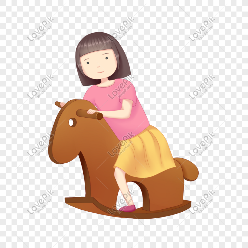 wooden play horse