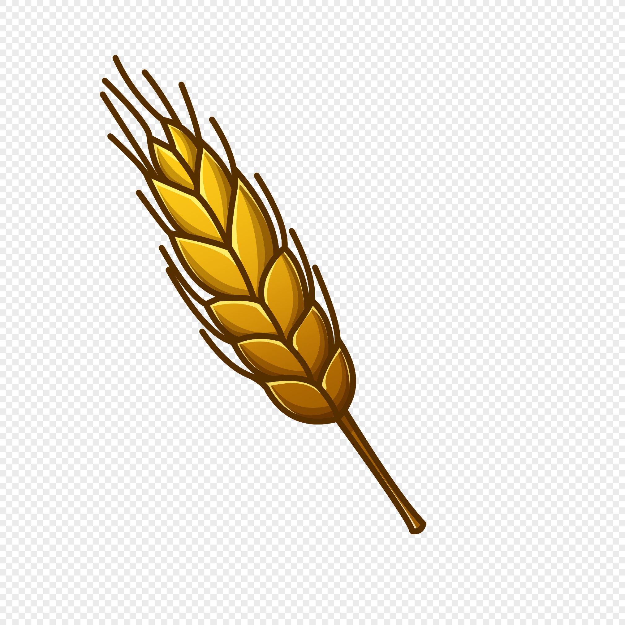 Колосок пшеницы мультяшный