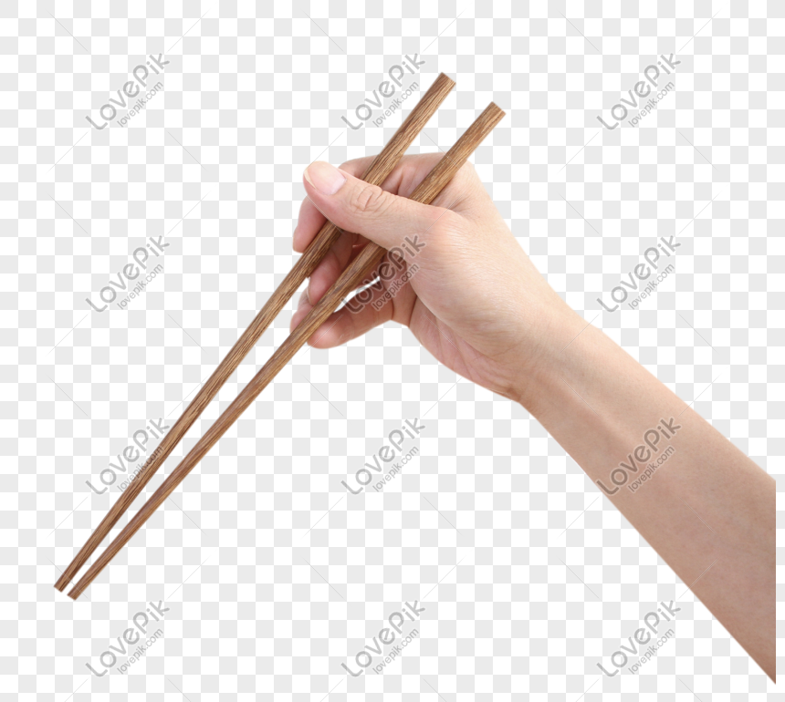 holding chopsticks