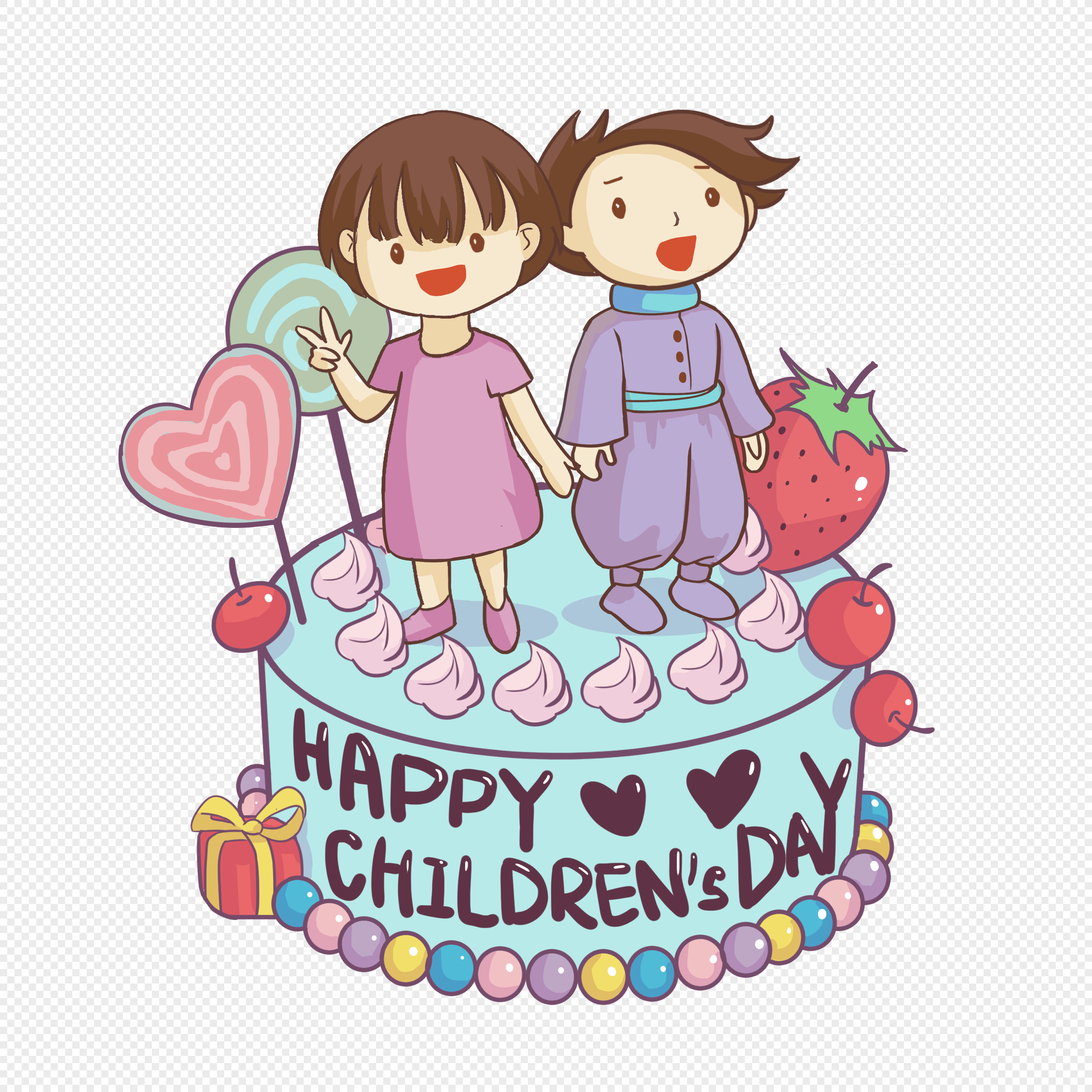 Child Standing On The Cake, Light Maroon, Childrens Day, Childrens Day 