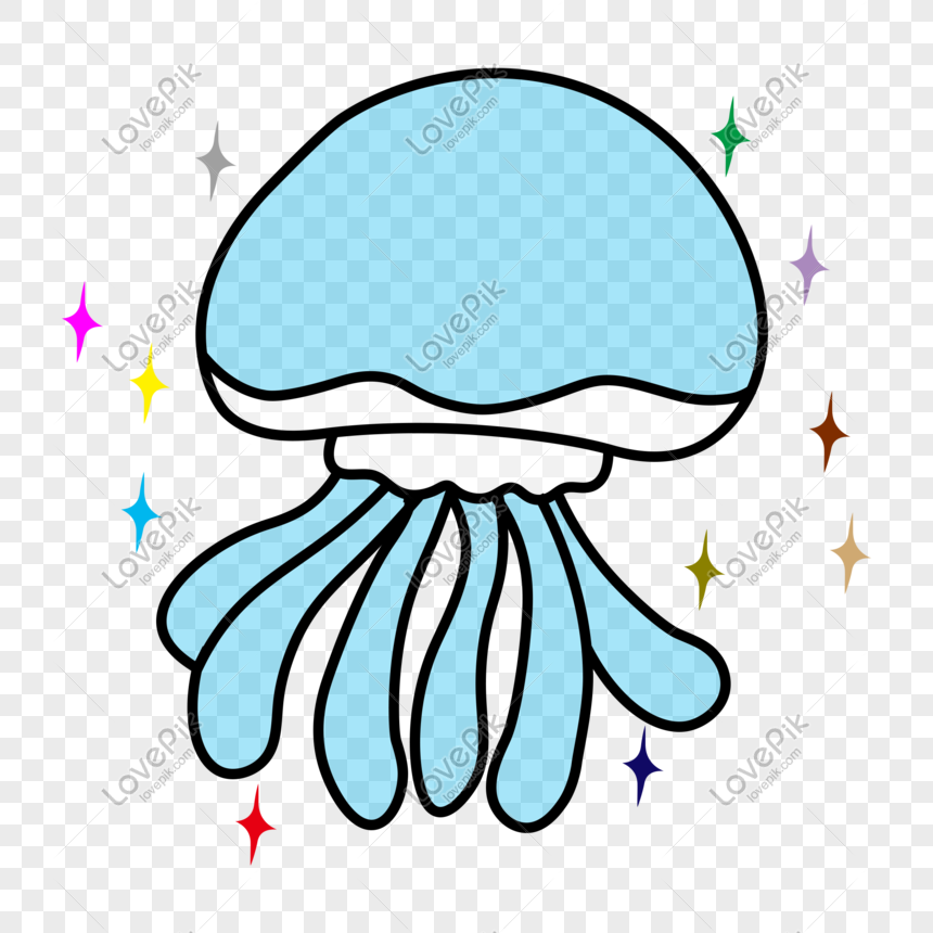 Blue Jellyfish Png Image Psd File Free Download Lovepik