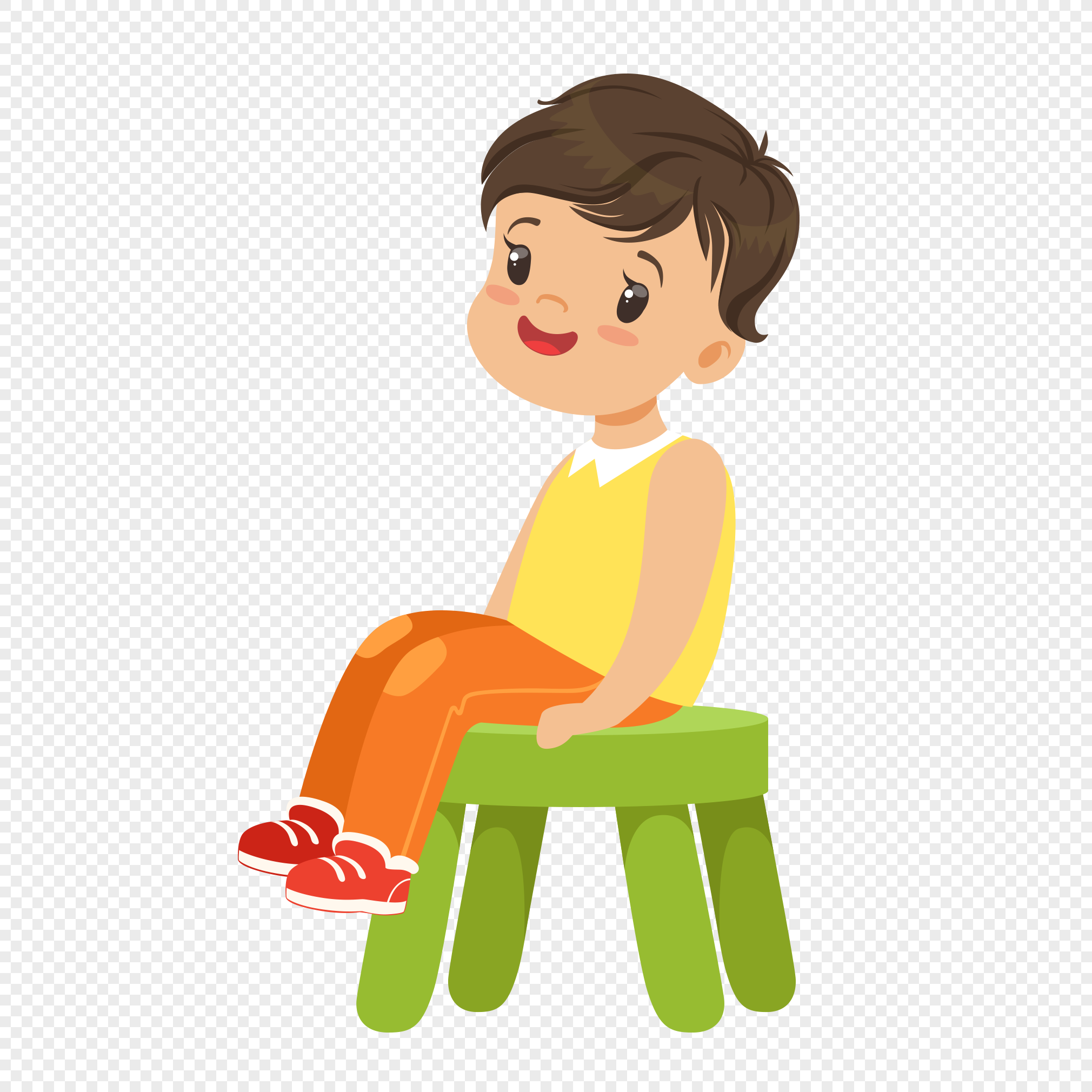 ребенок сидит на стуле