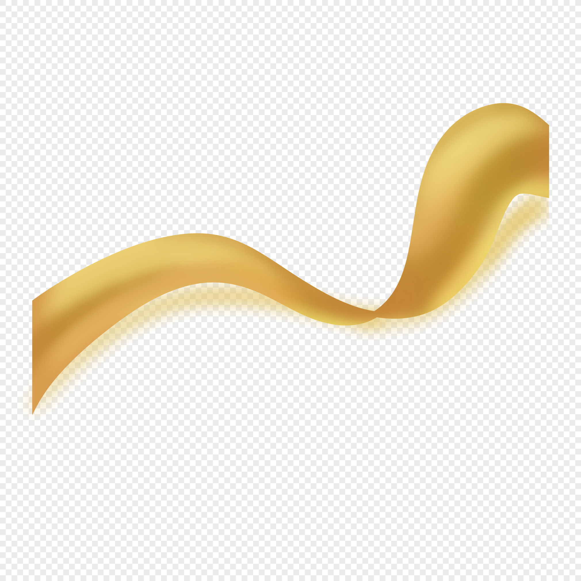 Elegant Gold Ribbon PNG Images