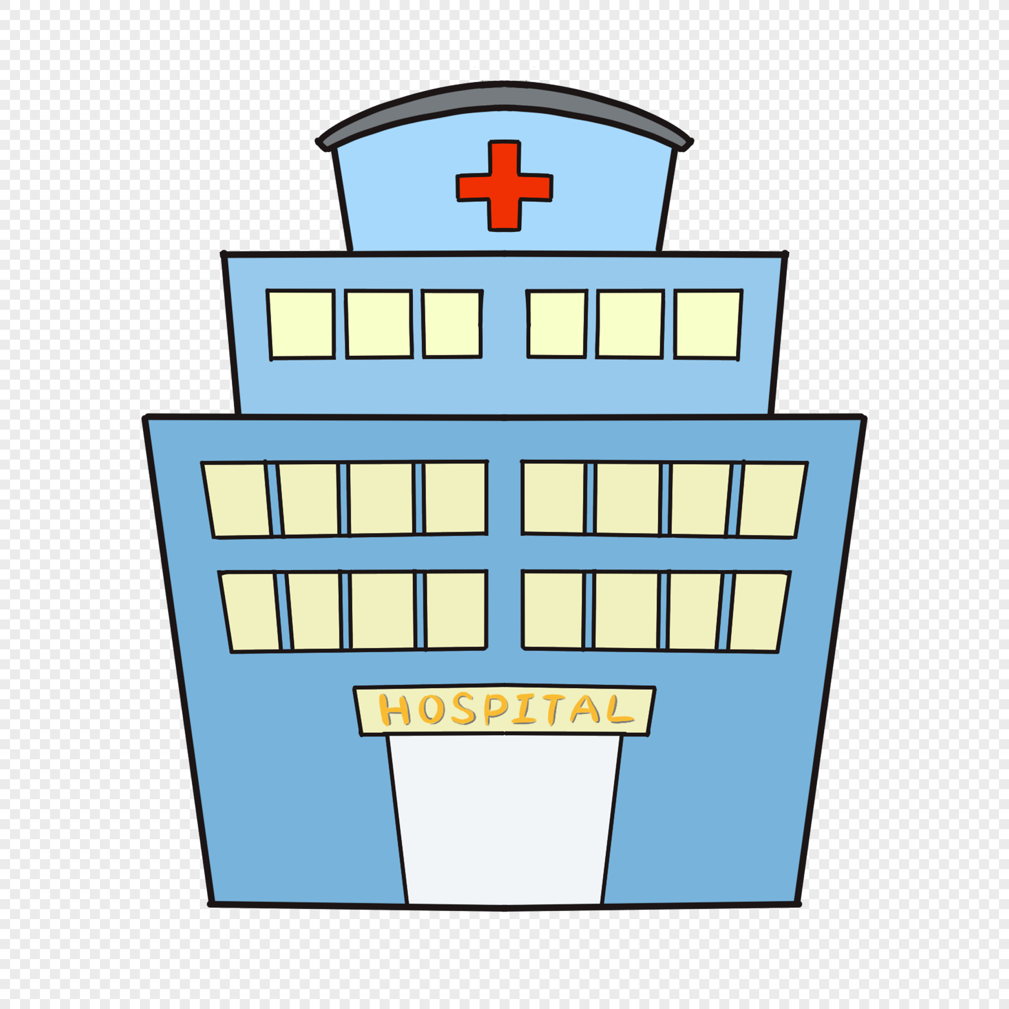 Схематичный рисунок больницы