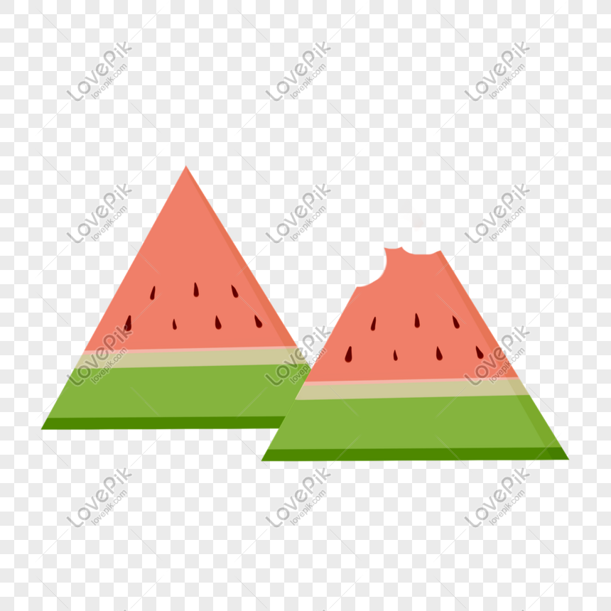 Triangle Shape Cartoon Watermelon PNG White Transparent And Clipart Image  For Free Download - Lovepik | 401350872