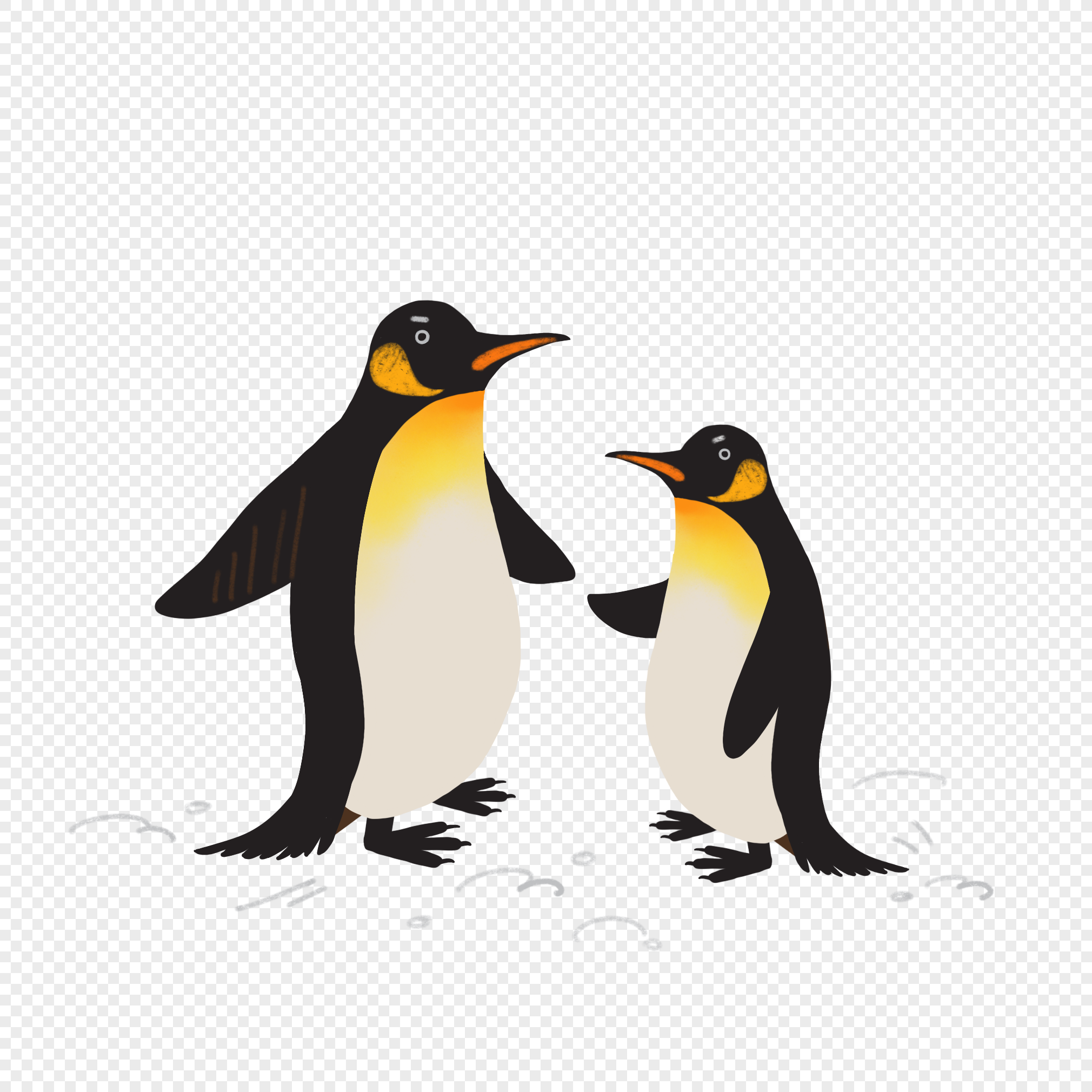 企鹅手绘插画图片素材-编号40063753-图行天下