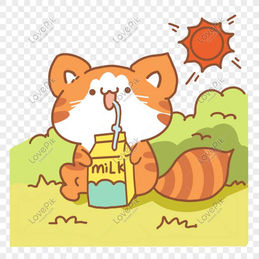 Kucing Minum Susu PNG grafik gambar unduh gratis - Lovepik