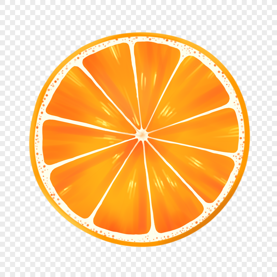 orange slice transparent background