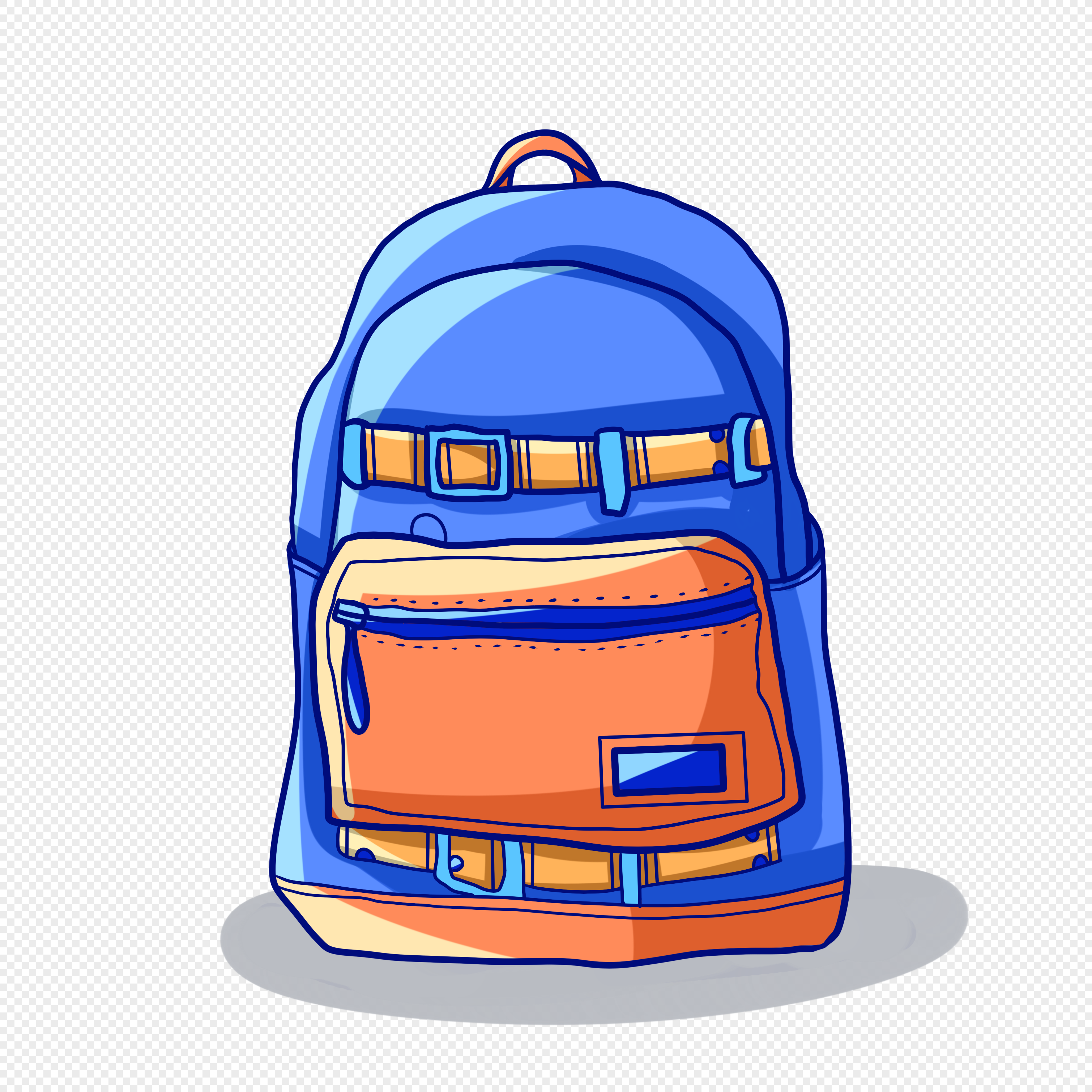 Blue Schoolbag рисунок