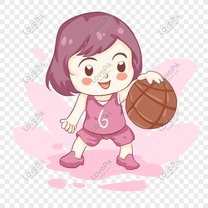 Niña Jugar Al Básquetbol PNG ,dibujos Deportes, Niña, Jugar Baloncesto PNG  y PSD para Descargar Gratis
