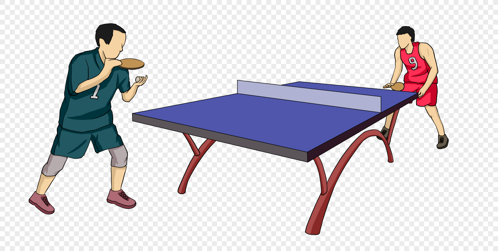 Нарисовать теннисный стол