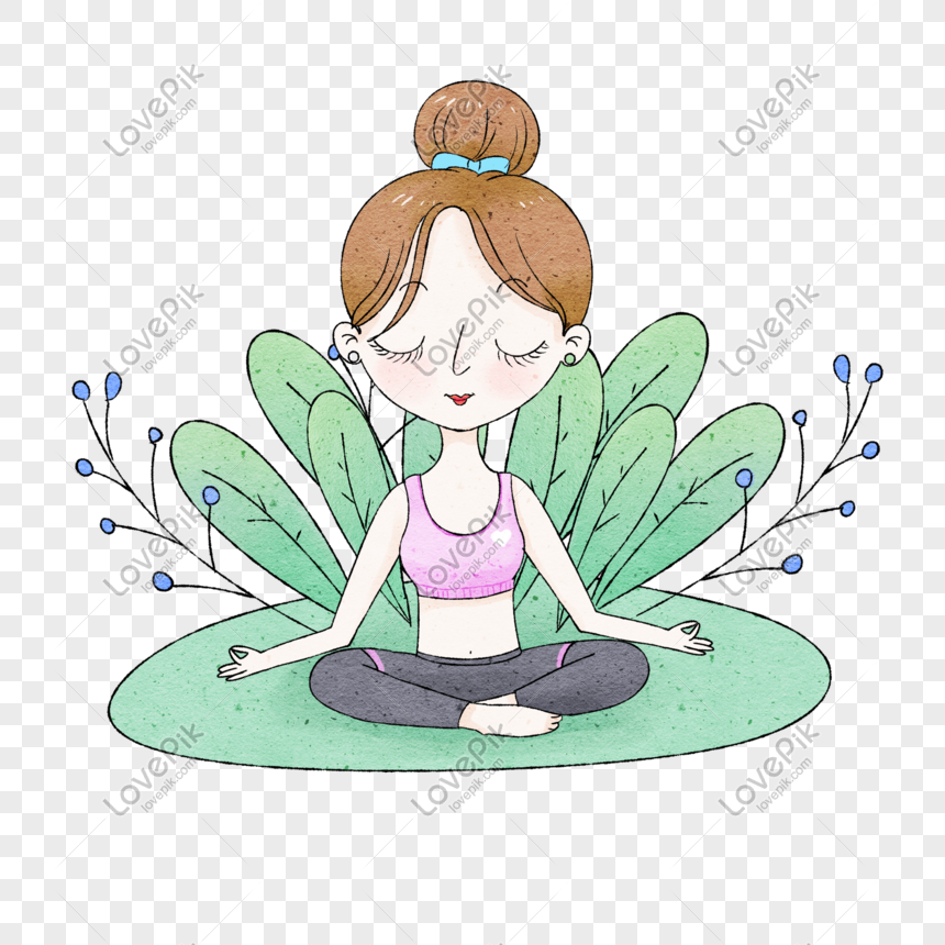 cartoon yoga girl png image picture free download 401363073 lovepik com cartoon yoga girl png image picture