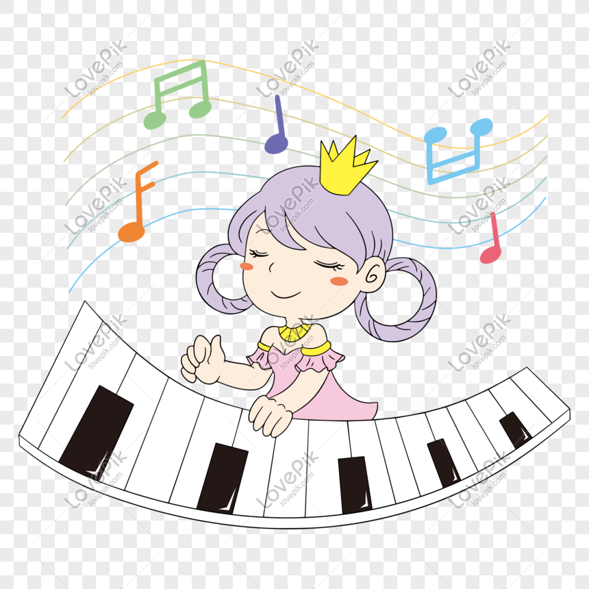 音楽祭でピアノを弾くかわいい女の子イメージ グラフィックス Id Prf画像フォーマットai Jp Lovepik Com