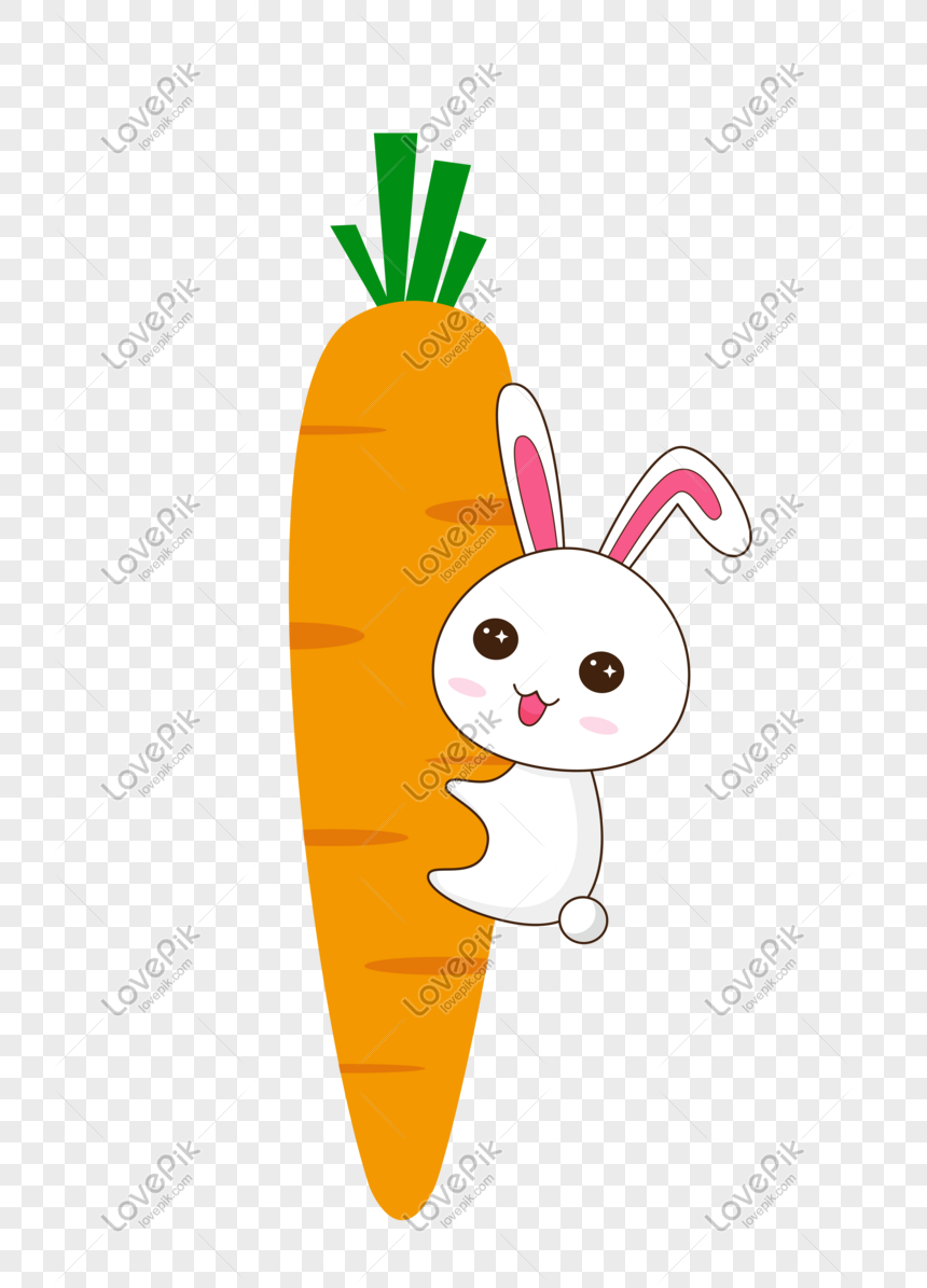 Милые зайцы с морковкой