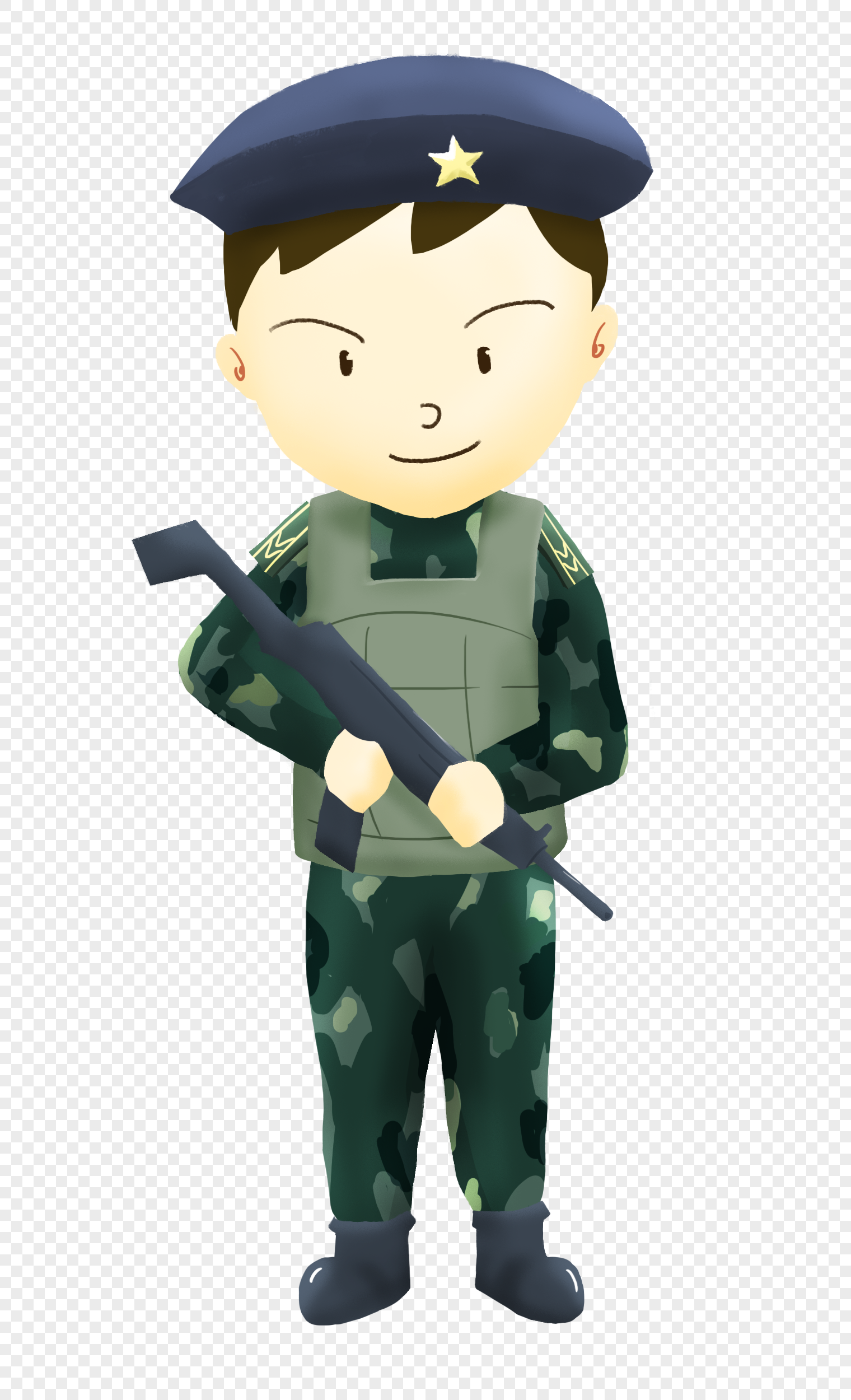 Hand Drawn Cartoon Soldier PNG Image Free Download And Clipart Image ...