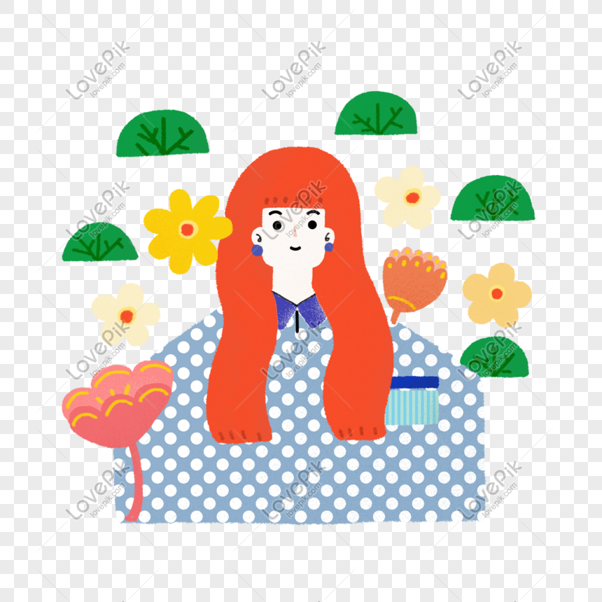 Flowers And Girls PNG Transparent Background And Clipart Image For Free ...