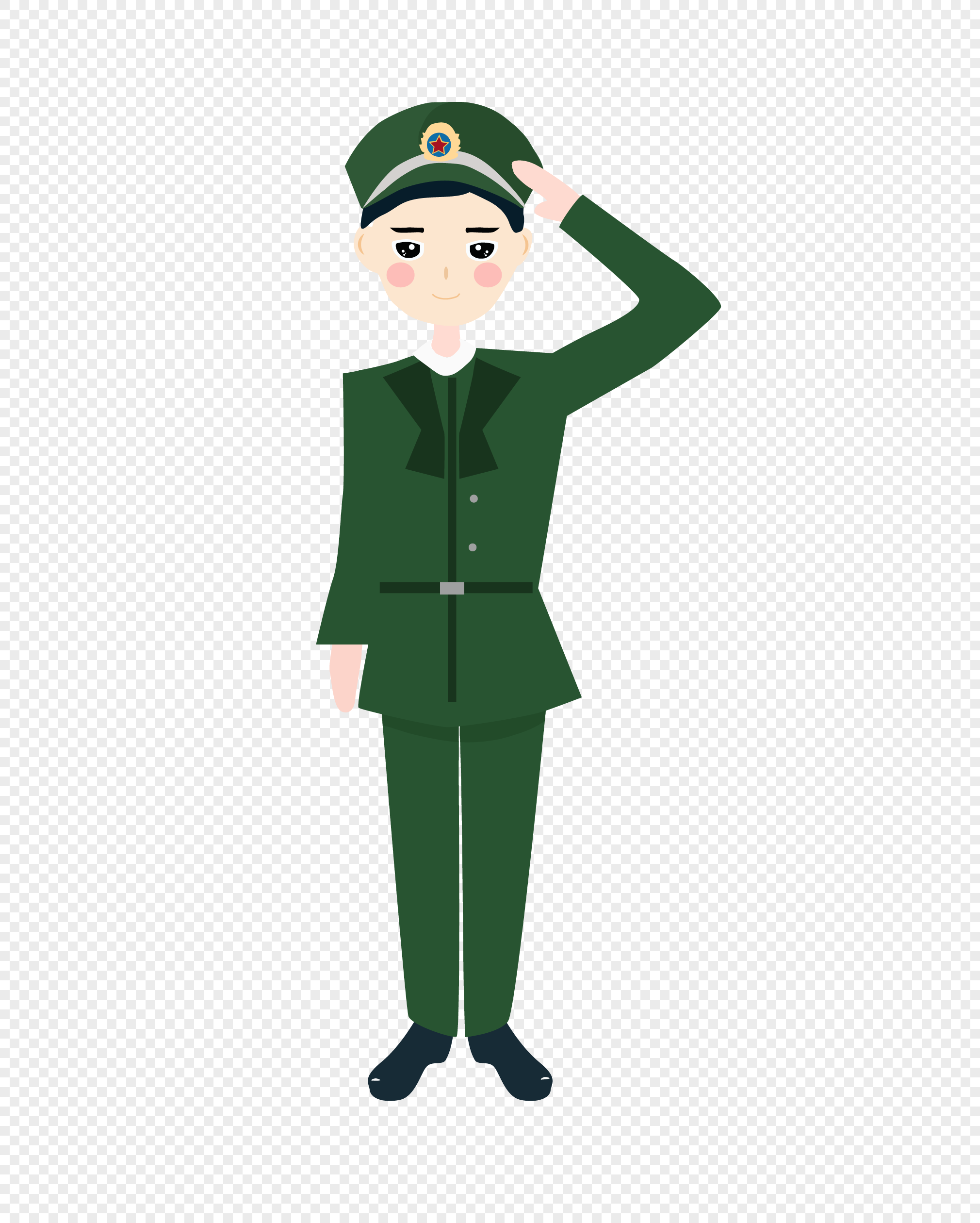Солдат в военной форме рисунок