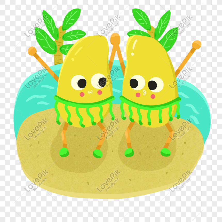 Summer Cartoon Mango PNG Transparent And Clipart Image For Free Download -  Lovepik | 401371806