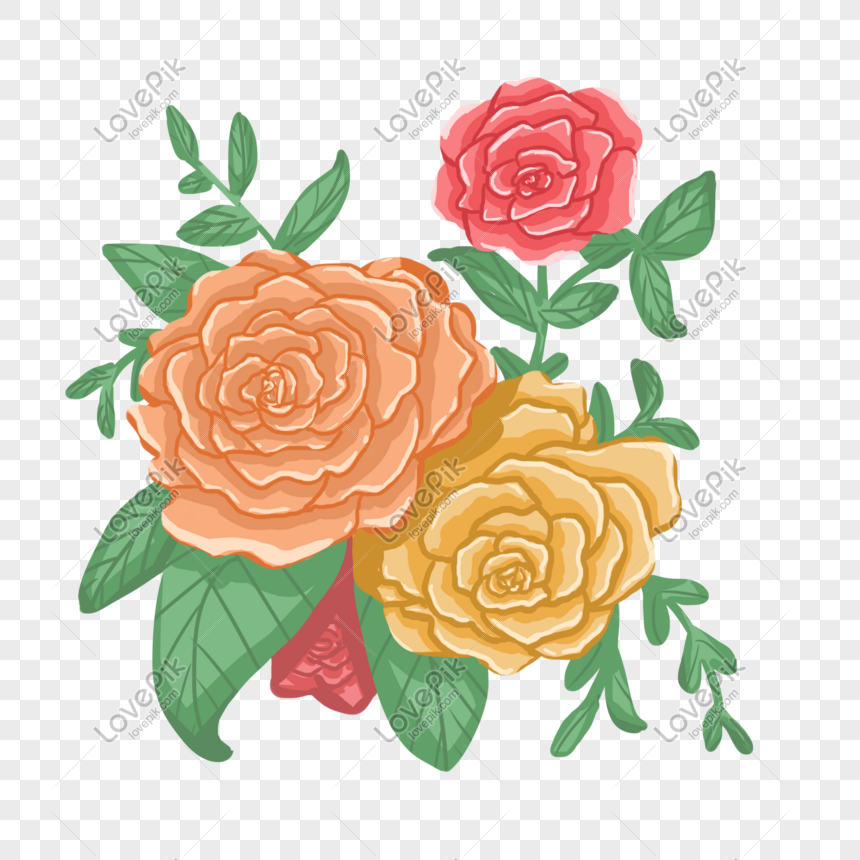 手繪紅色薔薇花卉元素psd圖案素材免費下載 尺寸00 00px 圖形id Lovepik
