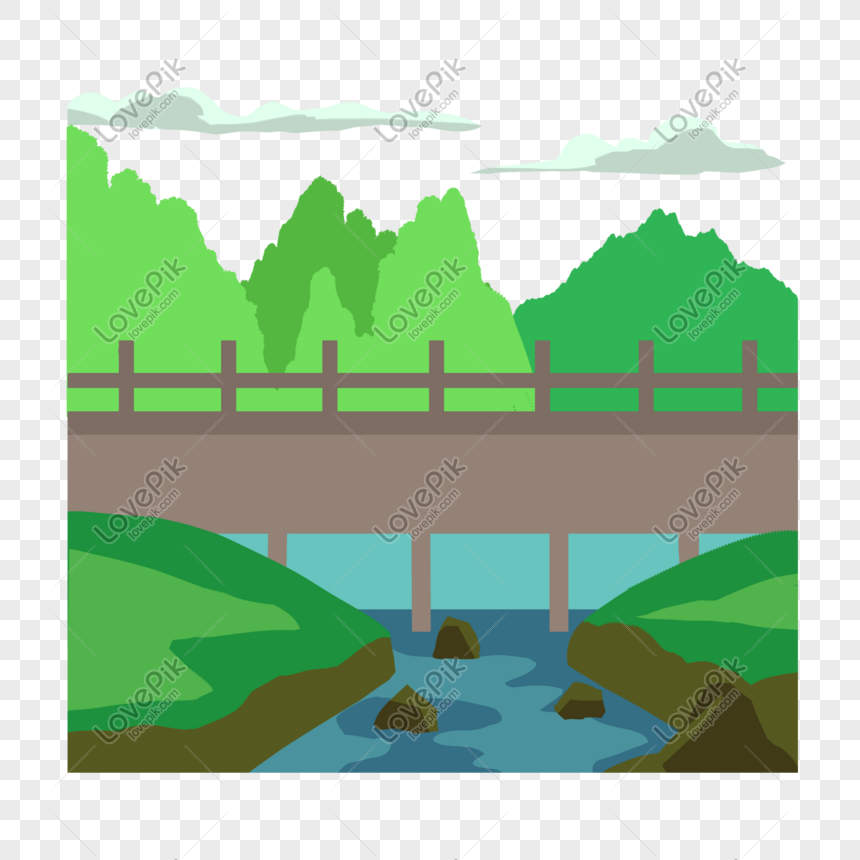Jembatan Sungai Gambar Unduh Gratis Grafik 401381703 Format