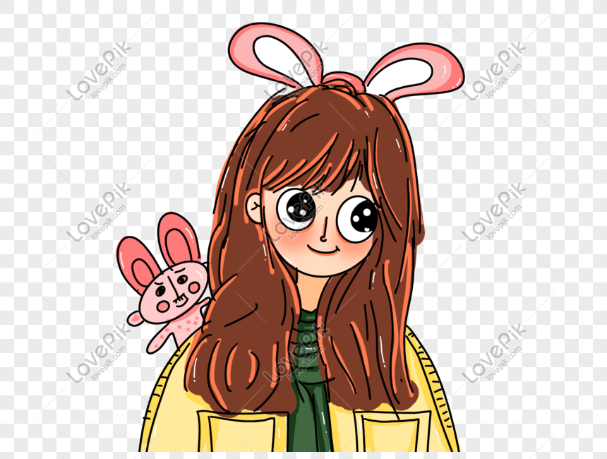 Cute Rabbit Ears Girl Avatar Png Imagepicture Free Download