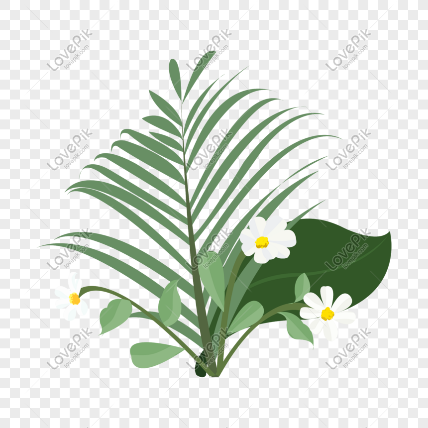 Hojas Verdes Y Pequeñas Flores Blancas PNG Imágenes Gratis - Lovepik