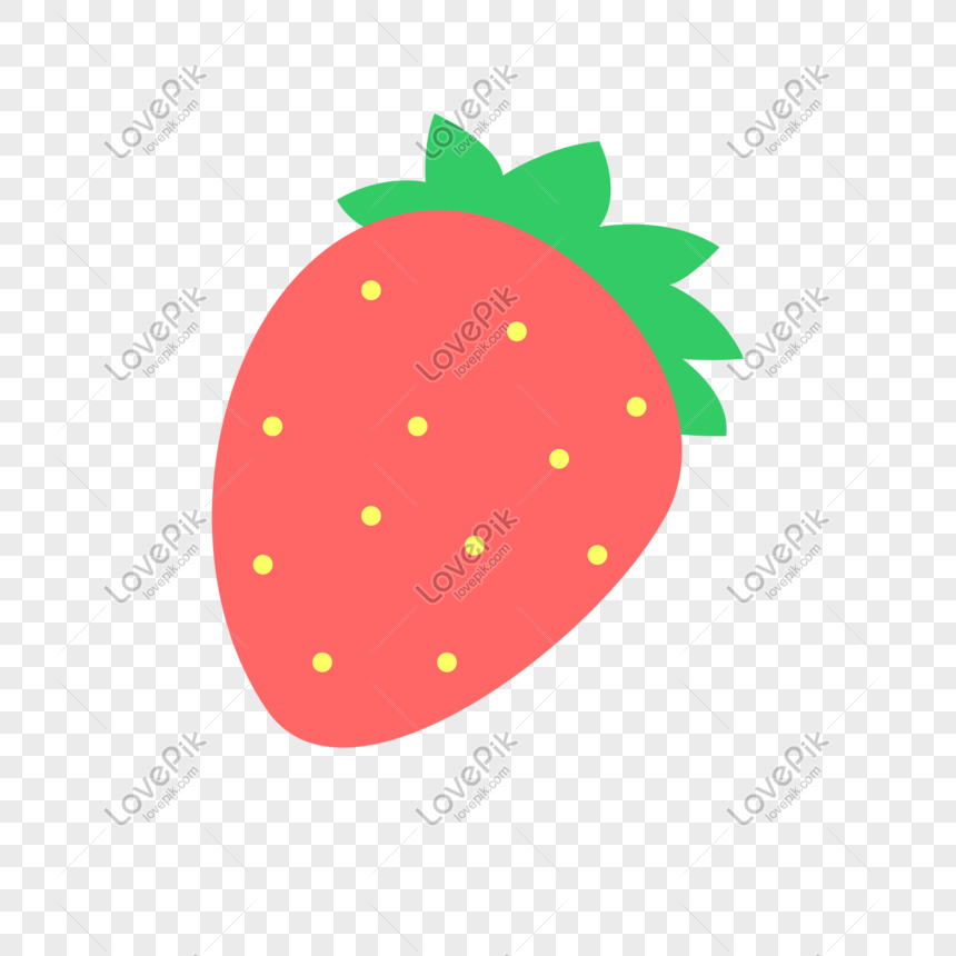 Strawberry, Strawberry Element, Strawberry Fruit, Hand-painted ...