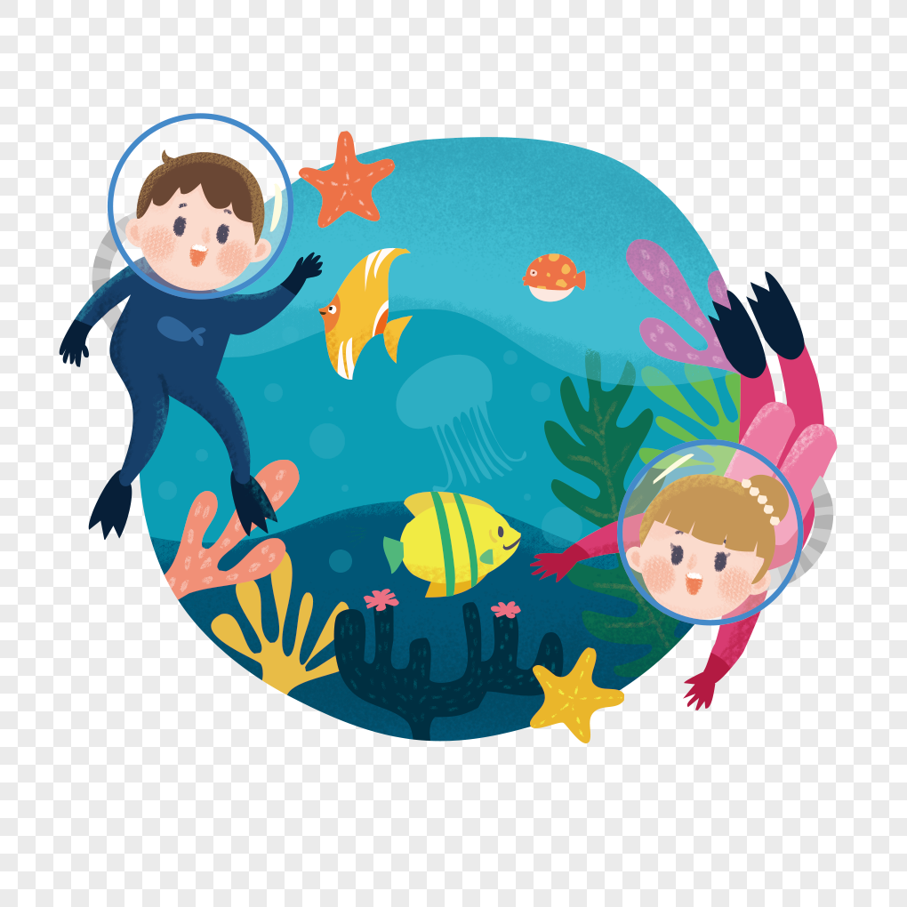 Cartoon Underwater World PNG Images With Transparent Background | Free ...