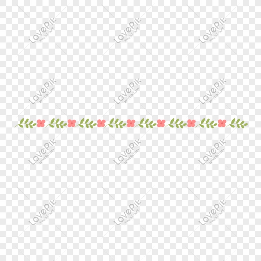 Cute Pink Flower Dividing Line Hand Drawn PNG Free Download And Clipart ...