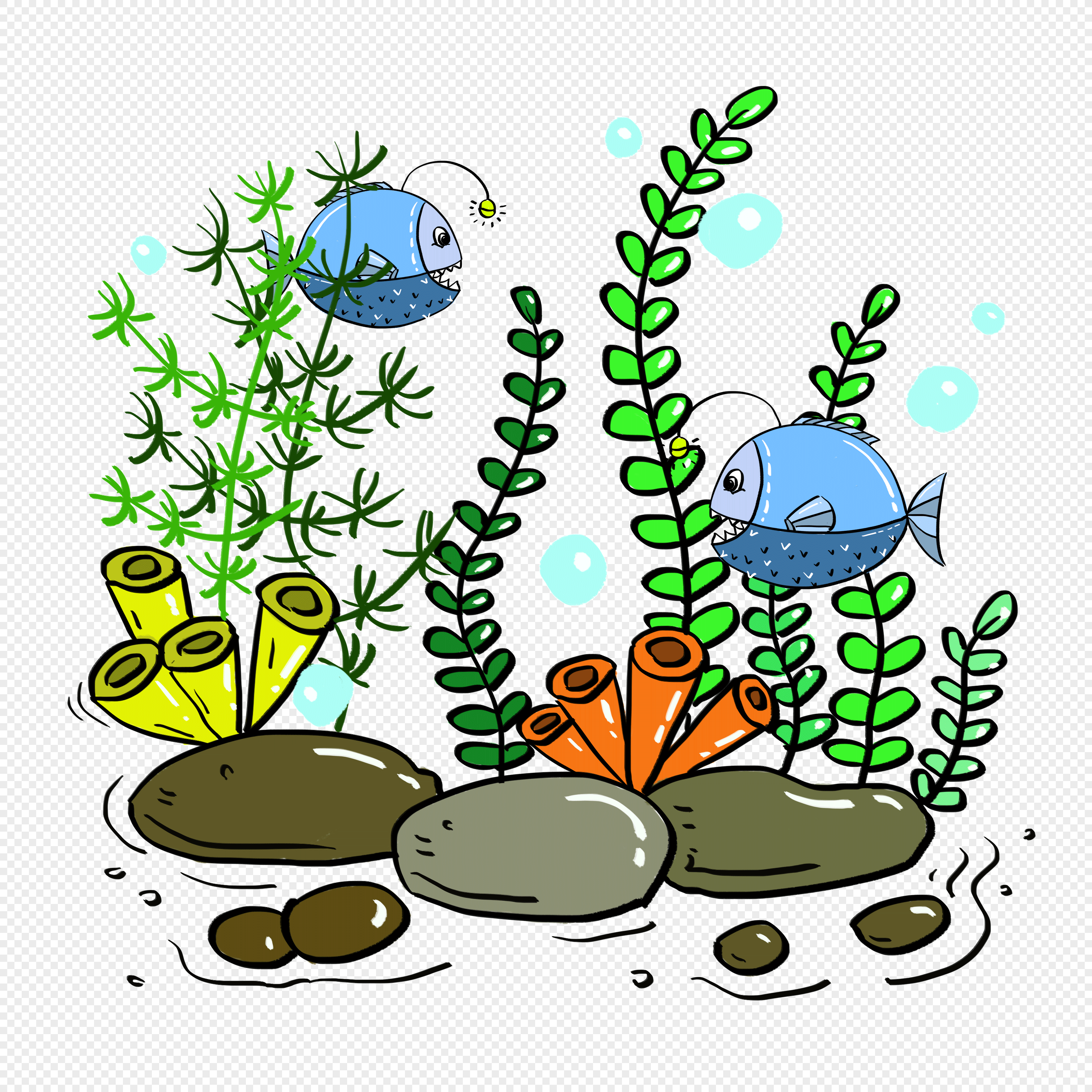  kartun  ikan laut dalam rumput air  bahan gratis gambar  