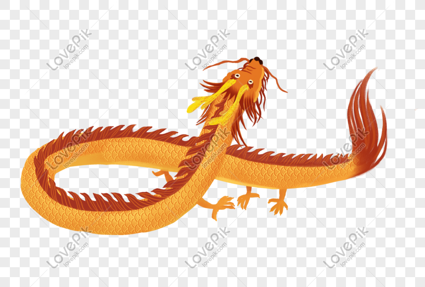 dragon clipart long tail