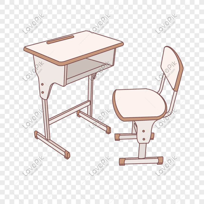 School Quarter Desk Chair Cartoon Hand Painted Decorative Figure PNG White  Transparent And Clipart Image For Free Download - Lovepik | 401401242