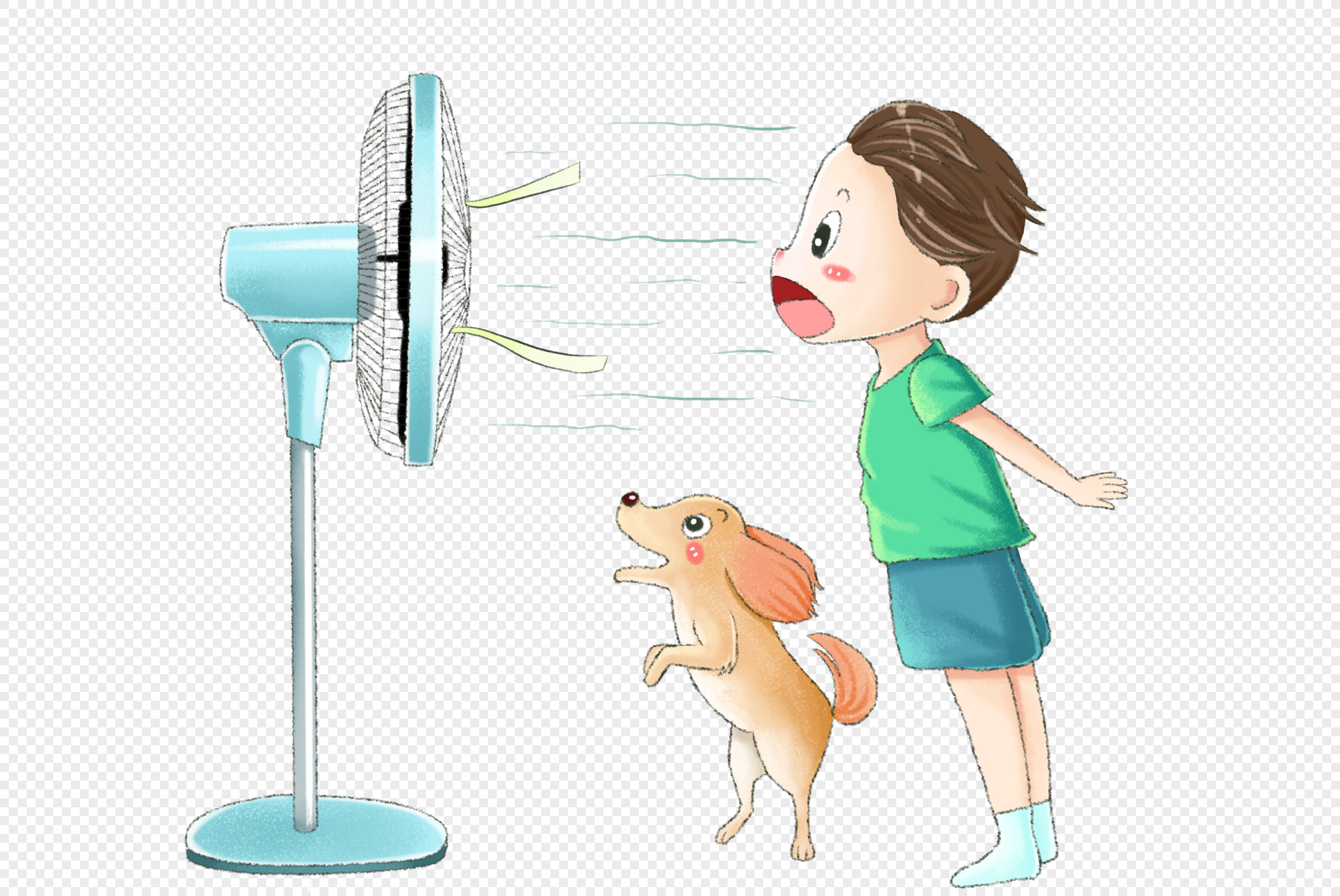 Вентилятор детская иллюстрация