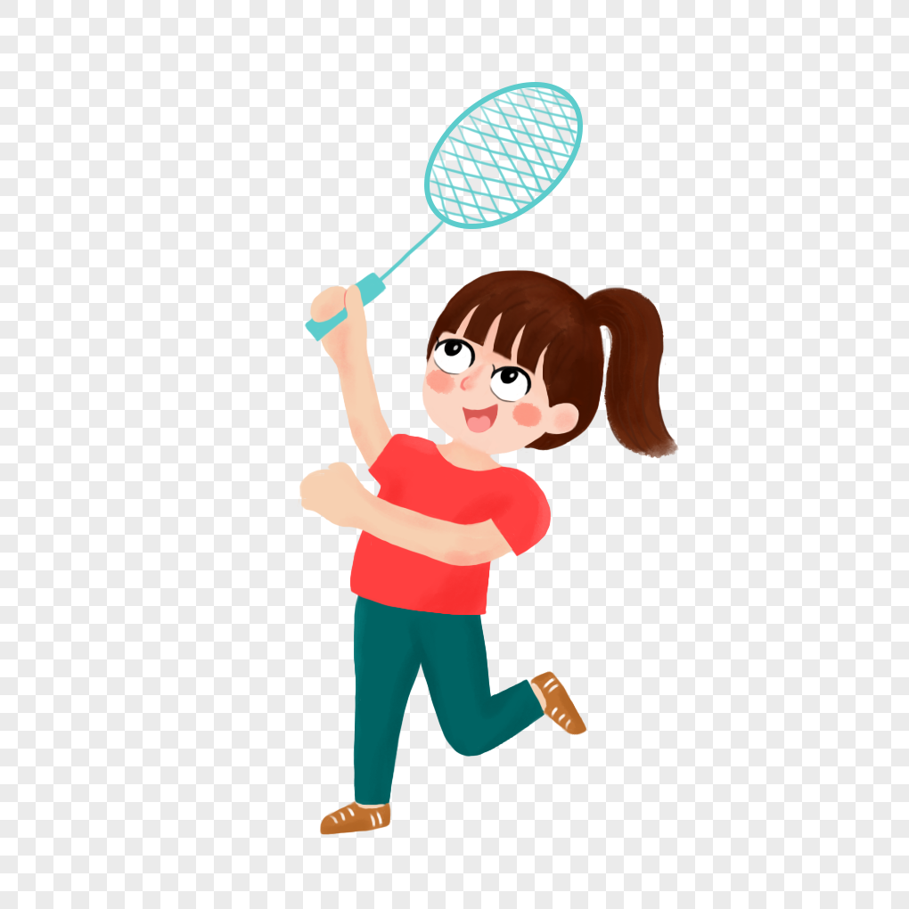 Girl Playing Badminton PNG Free Download And Clipart Image For Free ...