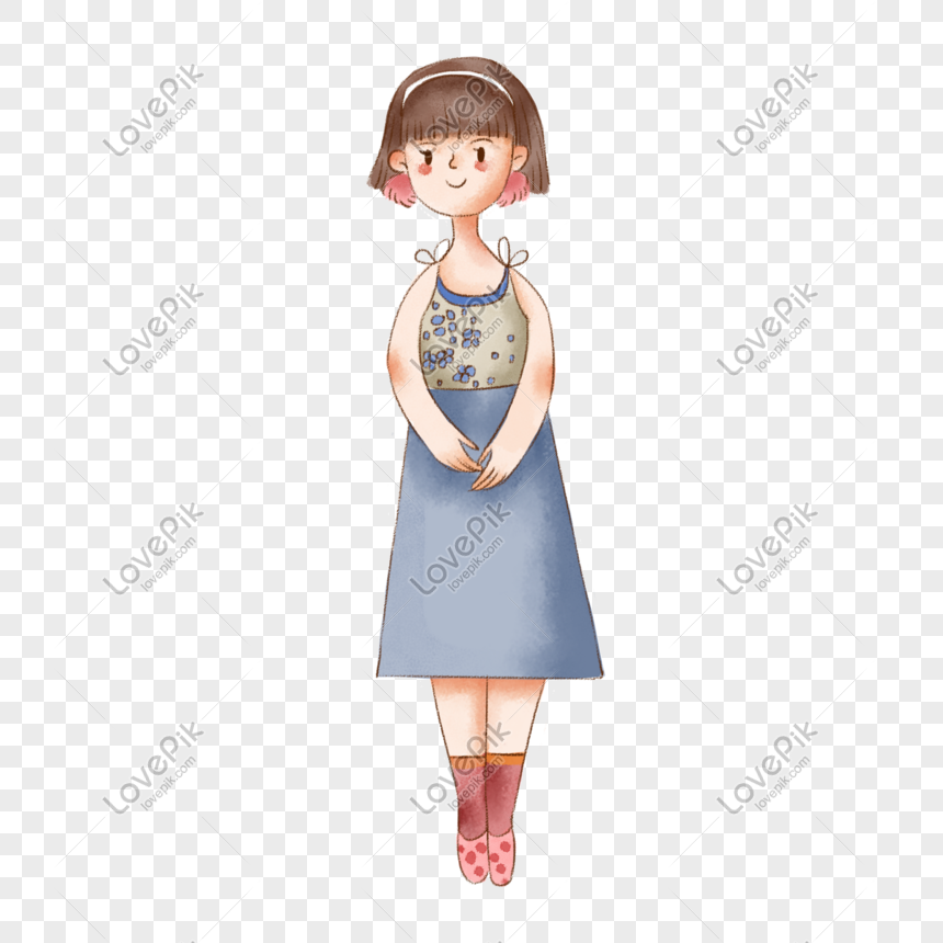 Teenage Hand Drawn Girl Png PNG Image Free Download And Clipart Image ...