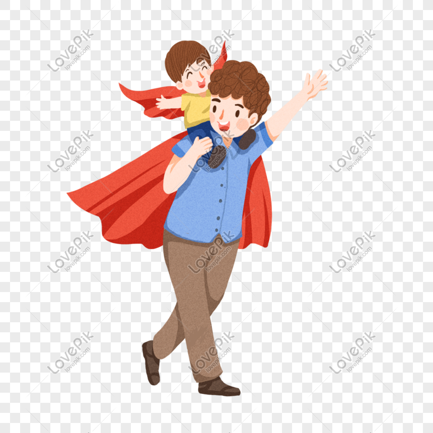子供を運ぶスーパーマンのお父さんイメージ グラフィックス Id Prf画像フォーマットpng Jp Lovepik Com