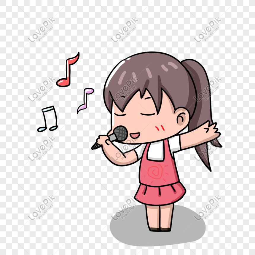 Singing Girl PNG Image PSD File Free Download Lovepik 