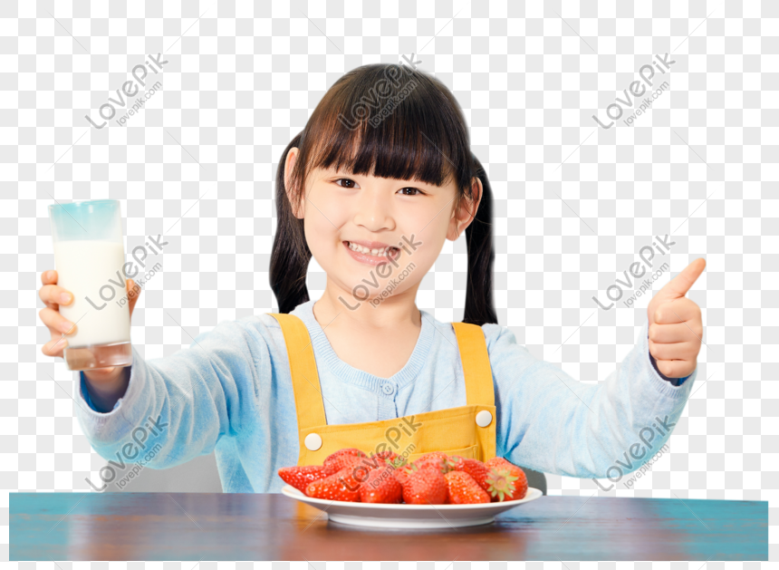 Girl Eating Strawberry PNG Image Free Download And Clipart Image For ...