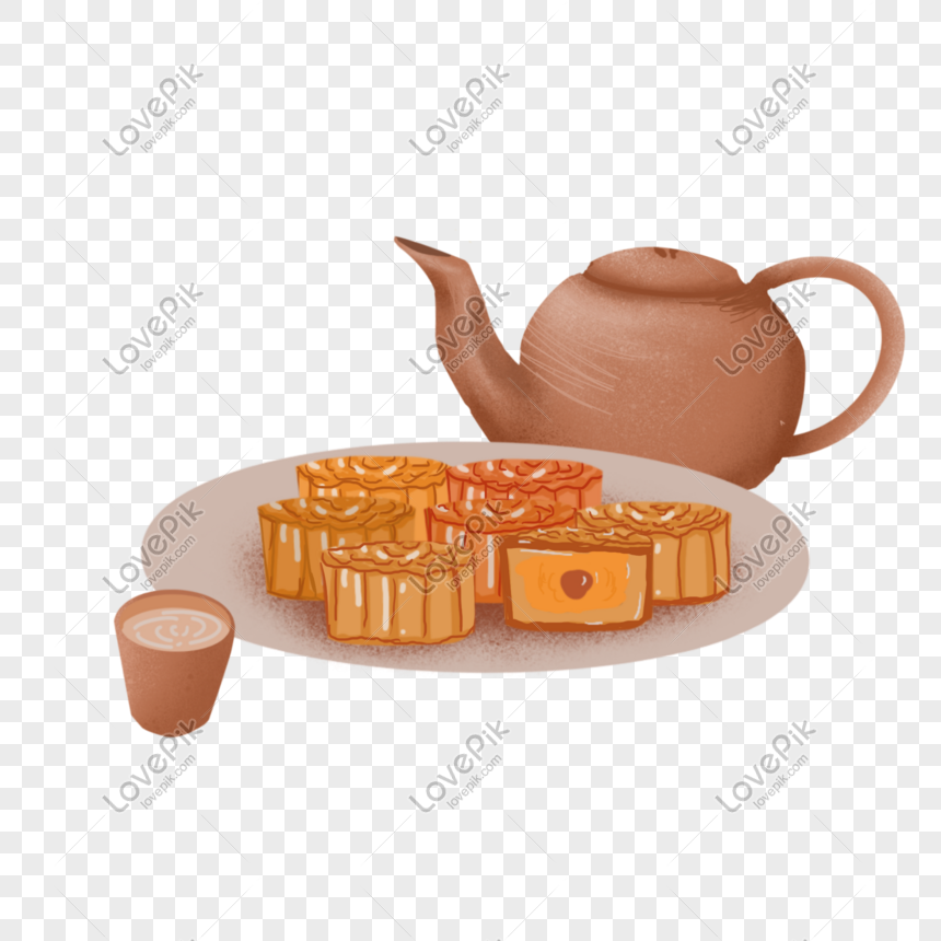 Moon Cake And Tea Free PNG And Clipart Image For Free Download ...